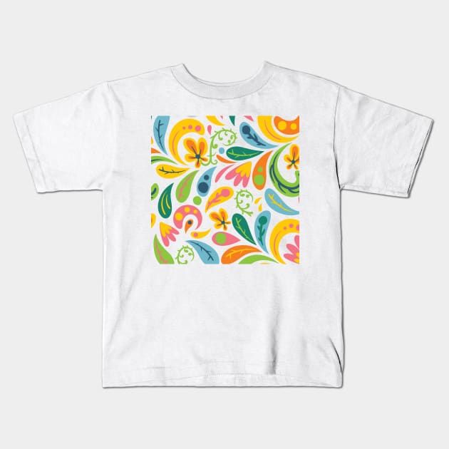 Midcentury Modern Paisley's Kids T-Shirt by Makanahele